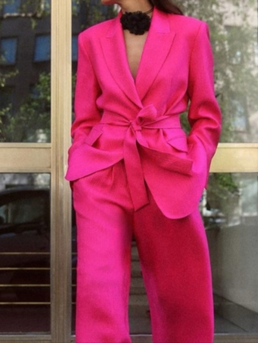 Zara Hot Pink Blazer NWOT Structured Tailored Jacket Statement. Size Small - Picture 3 of 16